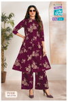 Tulsi Vol 2 By Mcm Cotton Printed A Line Kurti With Bottom Exporters In India